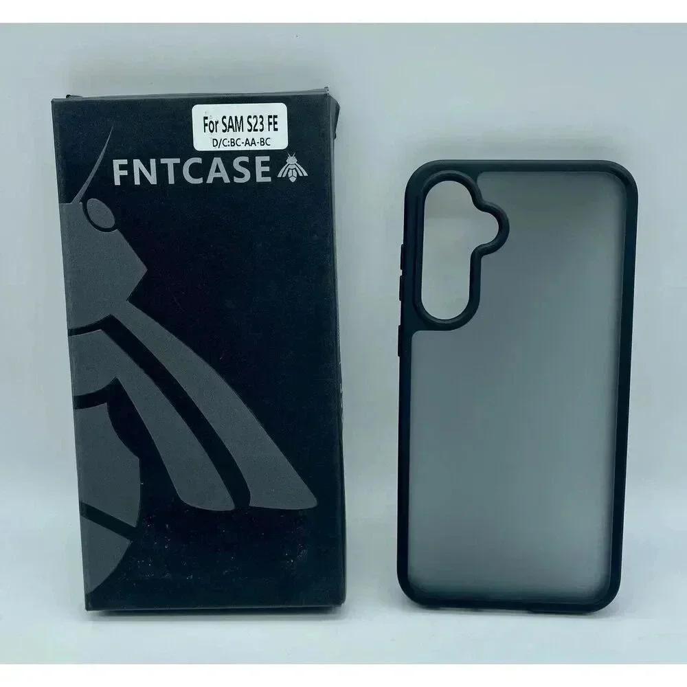 Black Translucent Back Case for Samsung Galaxy S23 FE Ultra 6.4” Military Grade